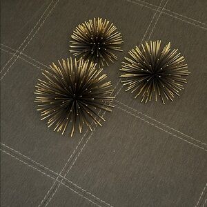 Sea Mcm urchin Gold Decorative Spiked wall art